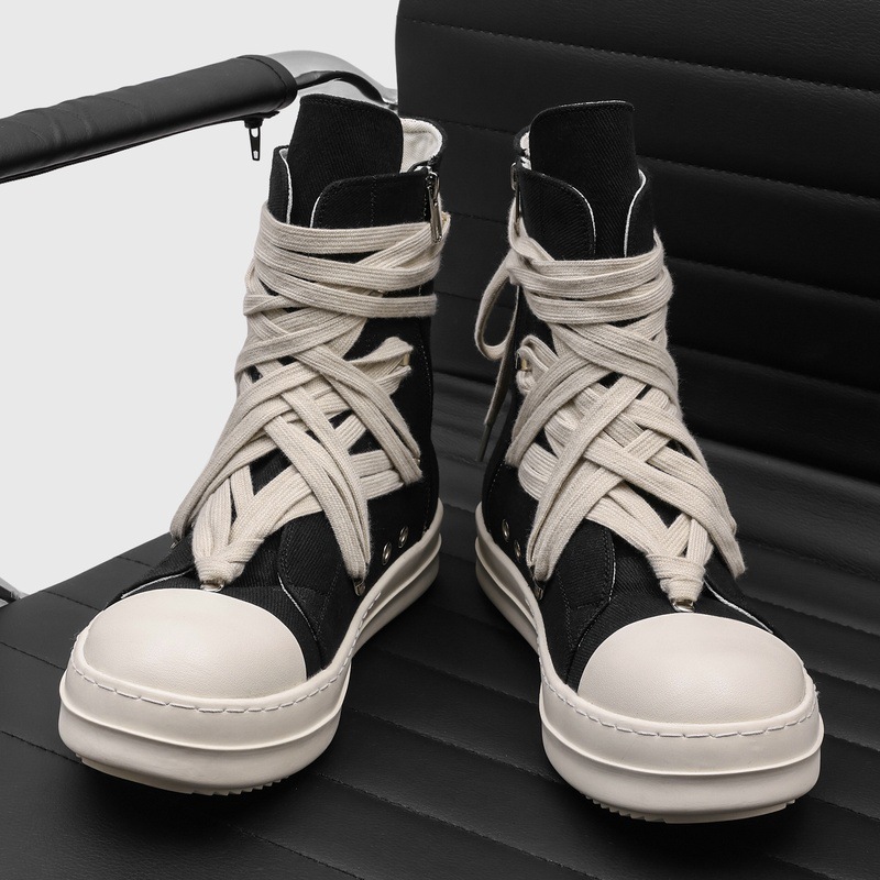 Guipure Lace Panel - High Quality Men's High Top Canvas