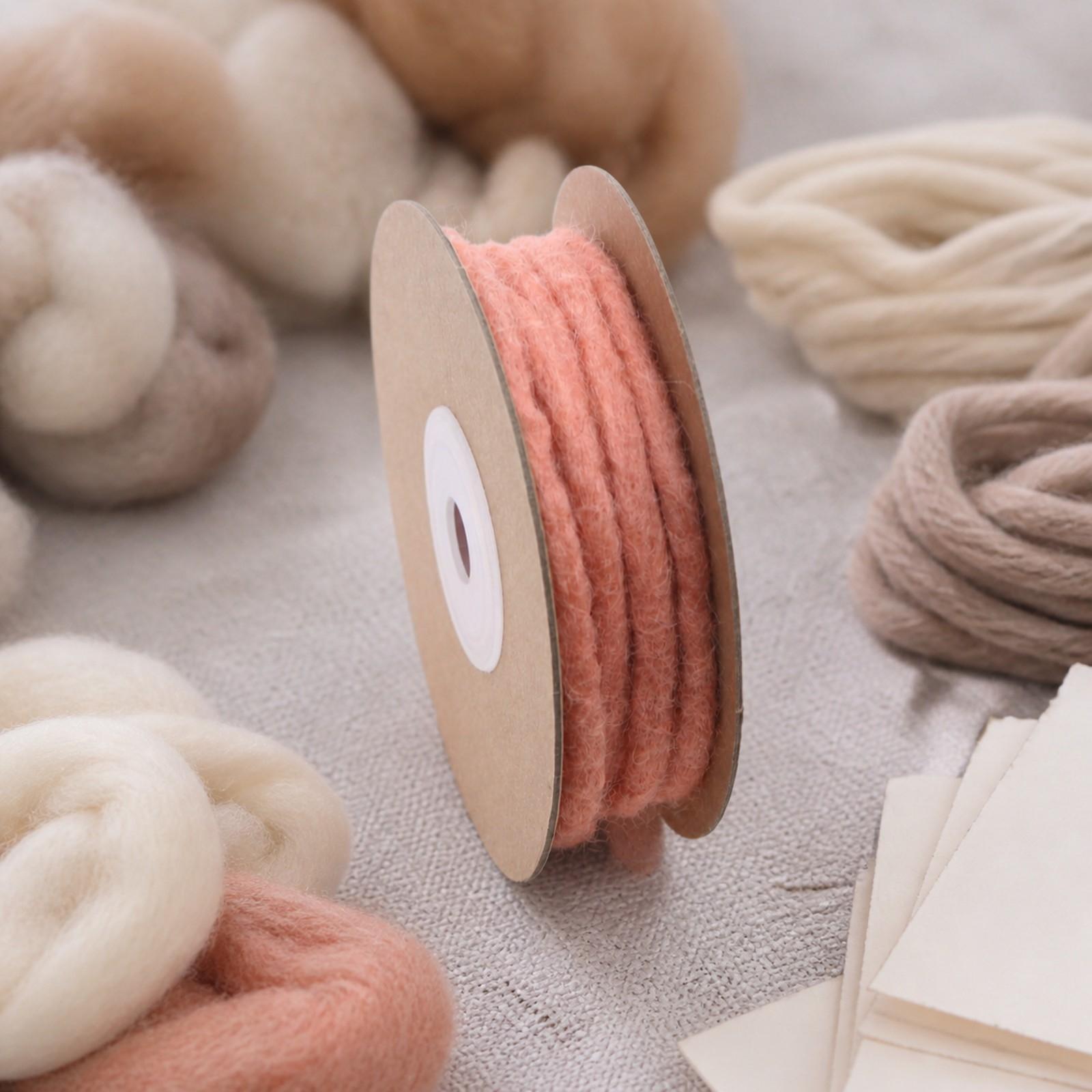Cord Trim Twisted - Pure Wool Felt Ribbon Round Cord