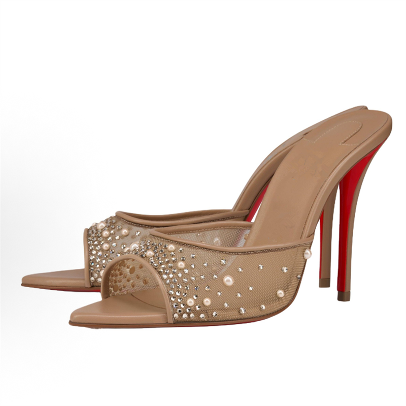2026 Luxury Mesh Backless Mule - огляд і ціна Sew On Rhinestone