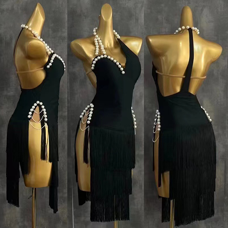 2025 High End Latin Dance Dres - огляд і ціна Beaded Trim Fringe