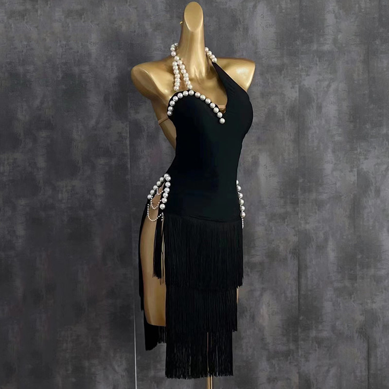 2025 High End Latin Dance Dres - огляд і ціна Beaded Trim Fringe