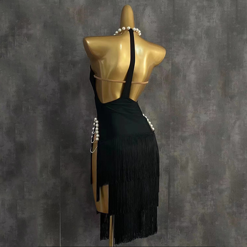 2025 High End Latin Dance Dres - огляд і ціна Beaded Trim Fringe