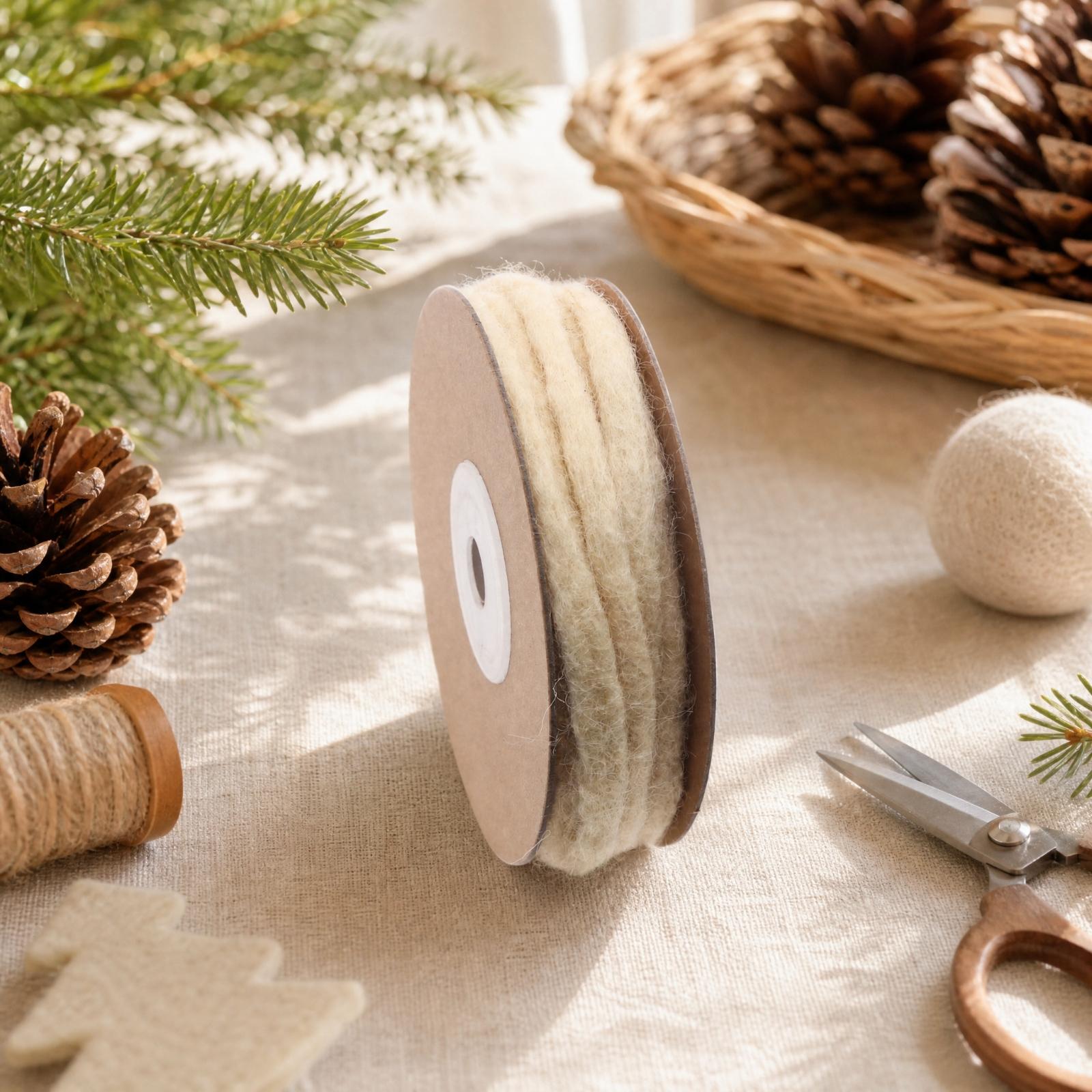 Pure Wool Felt Ribbon Round Co - огляд і ціна Cord Trim Twisted