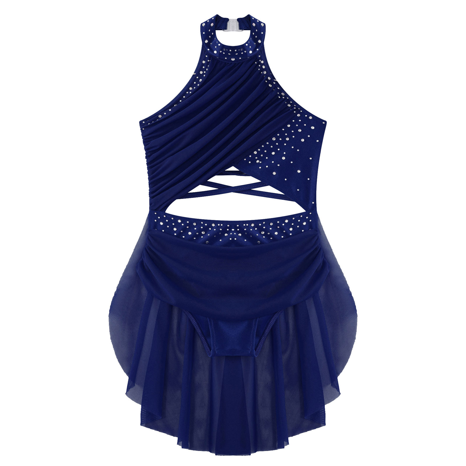 Kids Girls Ballet Leotard Dres - огляд і ціна Rhinestone Banding Trim