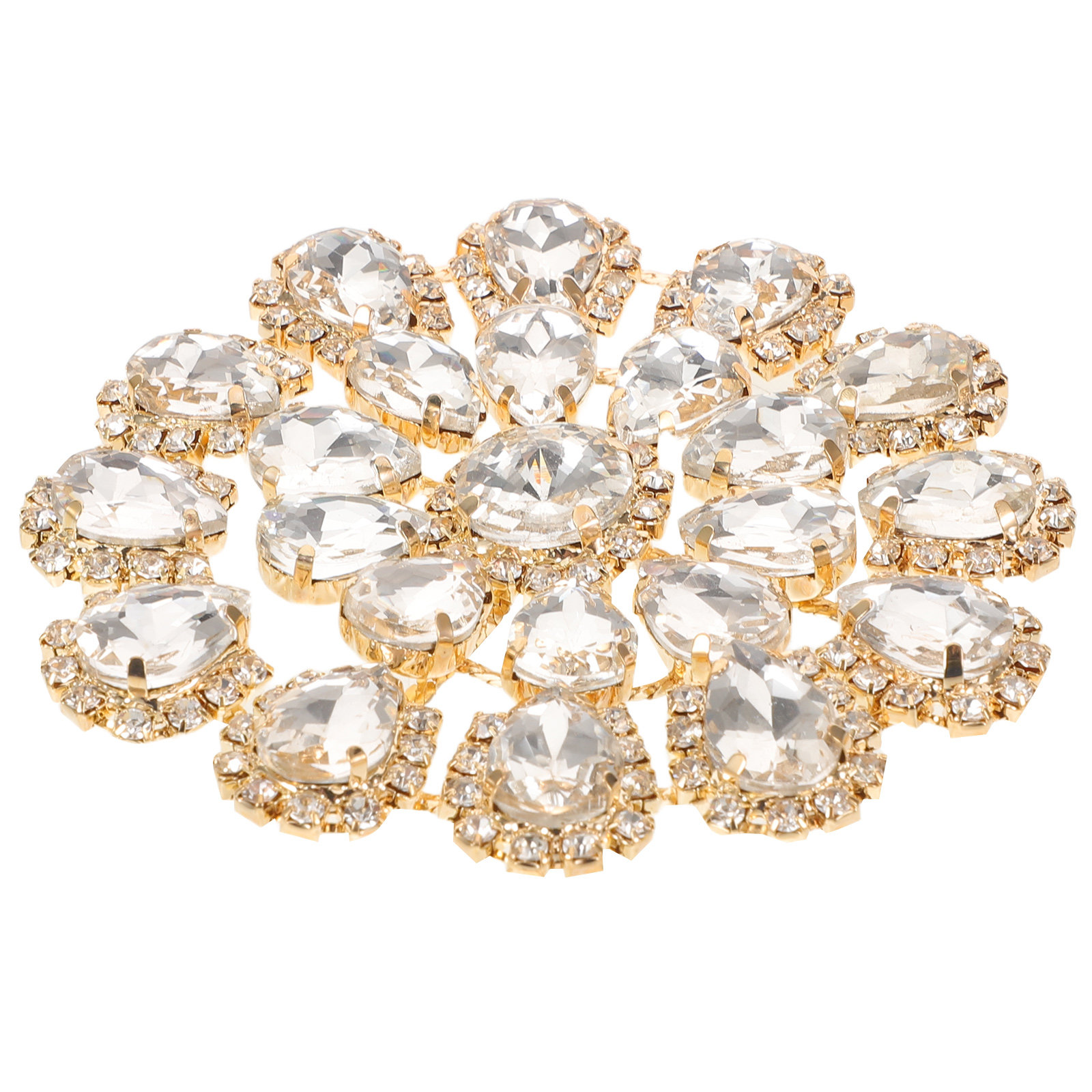 Round Rhinestone Flower Button - огляд і ціна Applique Patch Flower