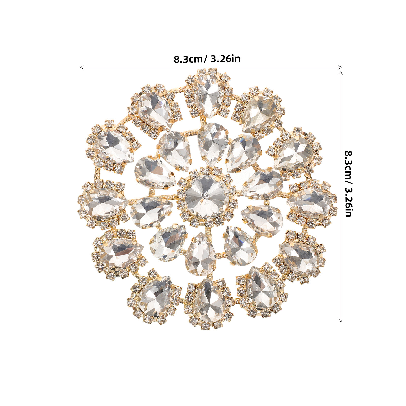 Round Rhinestone Flower Button - огляд і ціна Applique Patch Flower