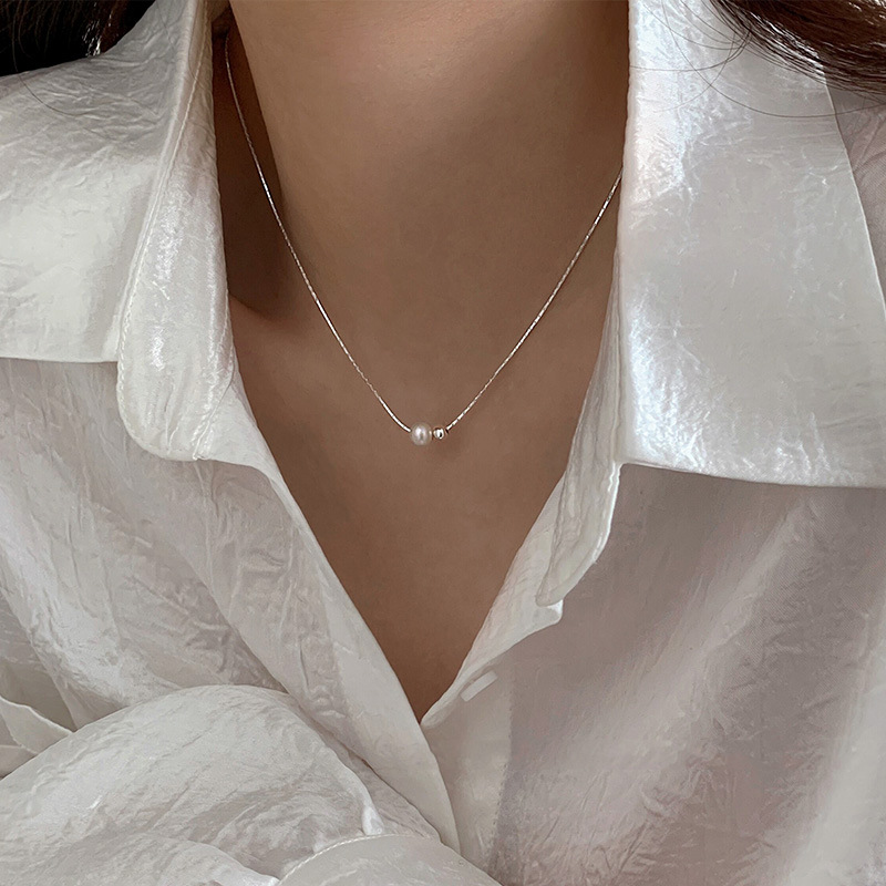 Christmas Gift 925 Sterling Si - огляд і ціна Pearl Trim Chain