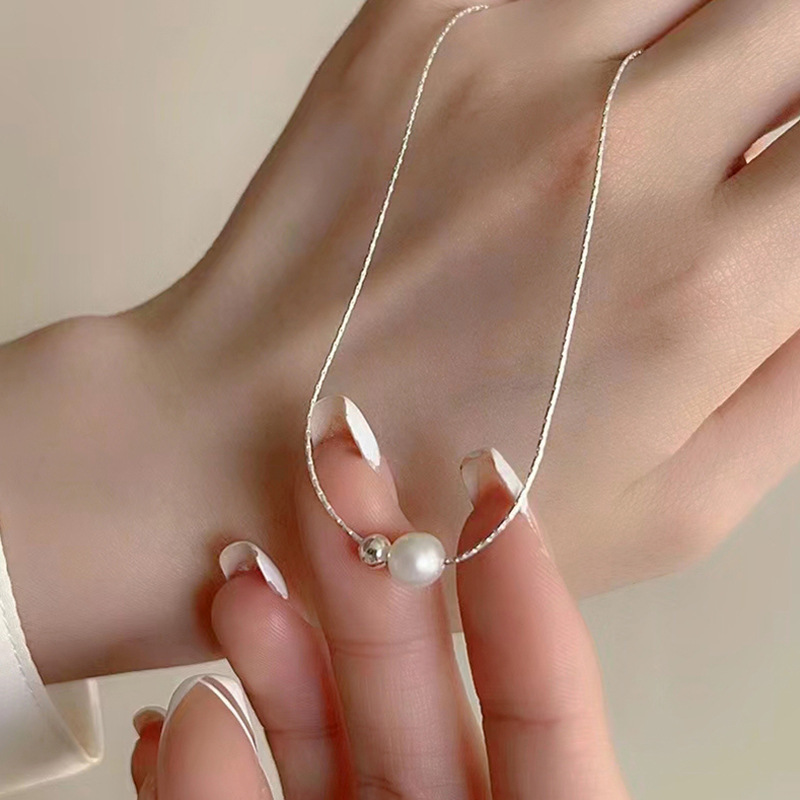 Christmas Gift 925 Sterling Si - огляд і ціна Pearl Trim Chain