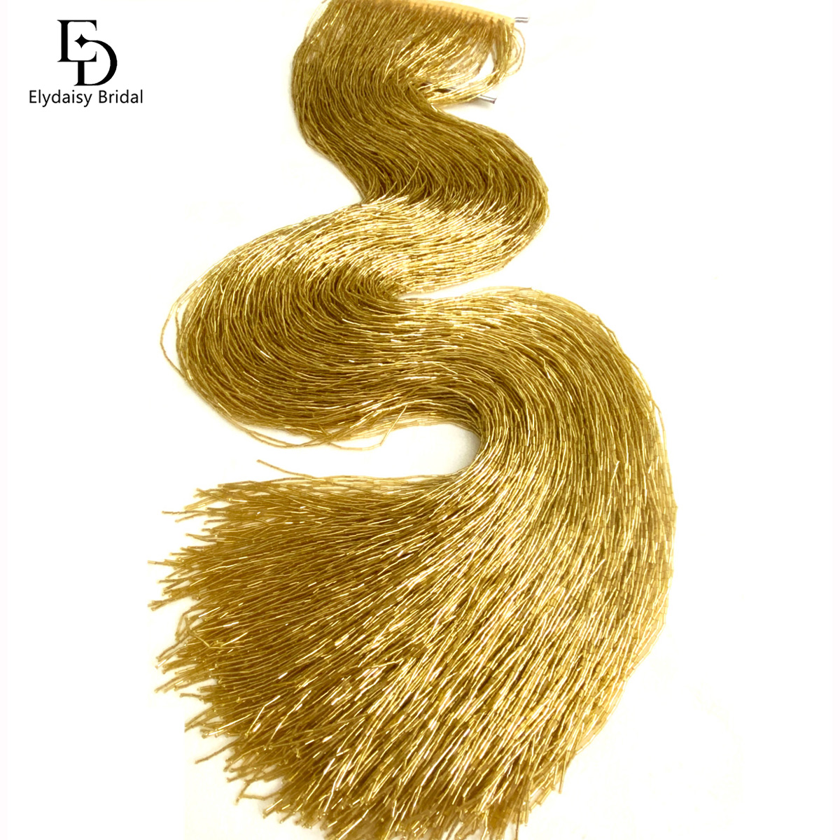 ELYDAISY 1Meter Length Champag - огляд і ціна Beaded Trim Fringe