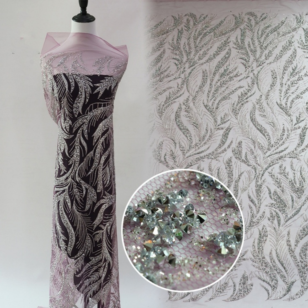10 Hot Stamping Powder Pattern - огляд і ціна Crystal Mesh Fabric